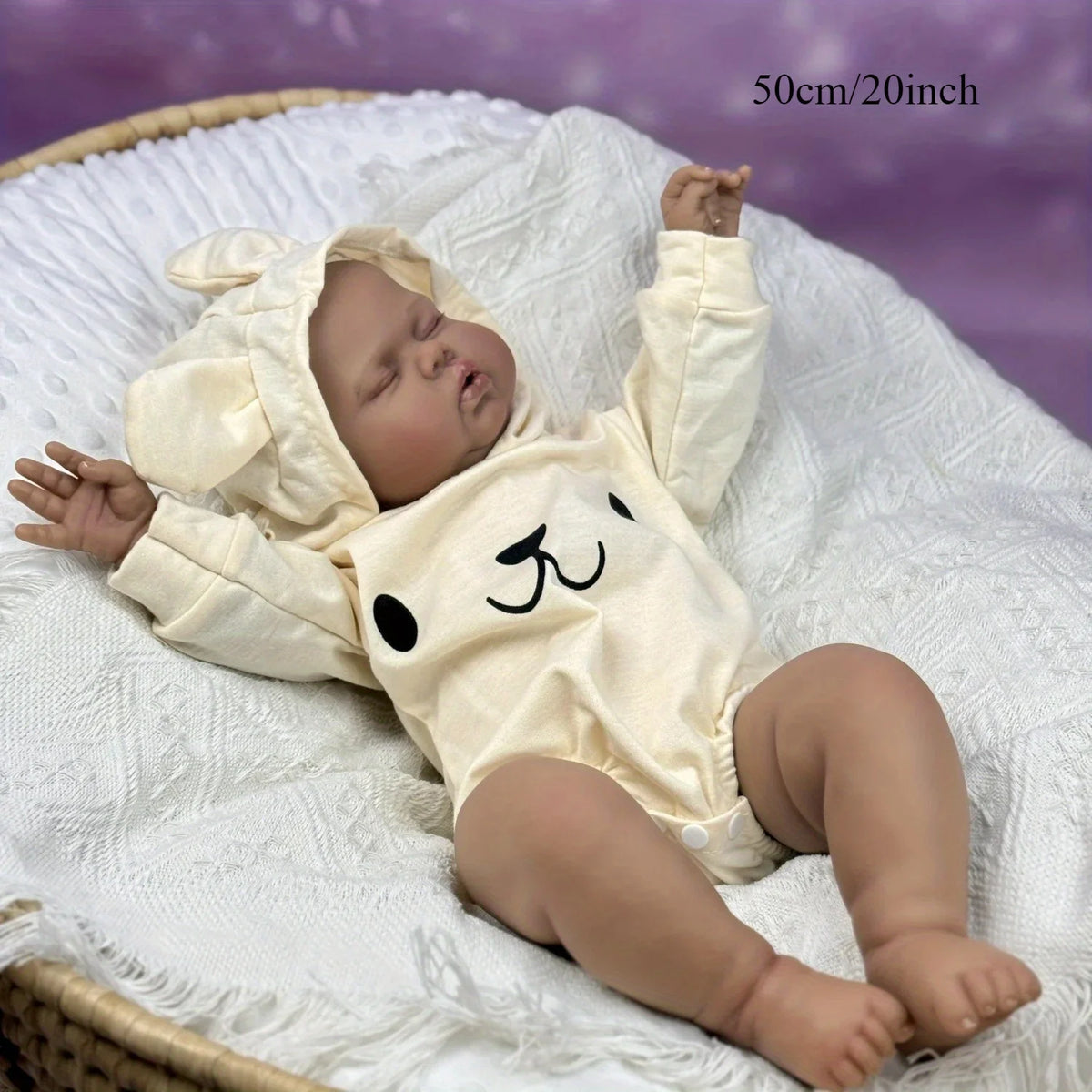 BZDOLL Chubby Reborn Doll Vinyl Limbs Cloth Body Lifelike Toy