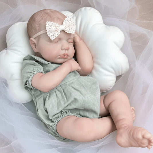 BZDOLL LouLou Reborn Doll Soft Cloth Body Lifelike 3D Skin