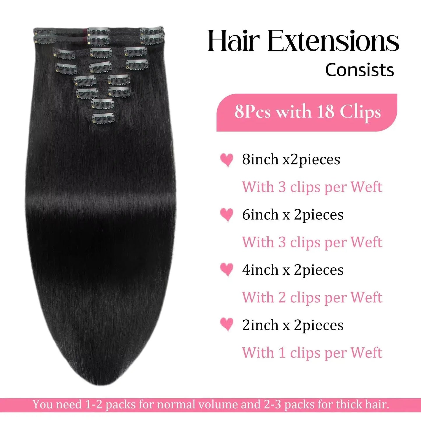 Angelove Hair Real Human Hair Clip In Extensions Remy Brazilian