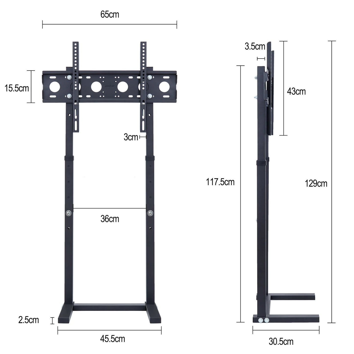 Unho Adjustable Floor TV Stand Mount For Flat Panel Screens
