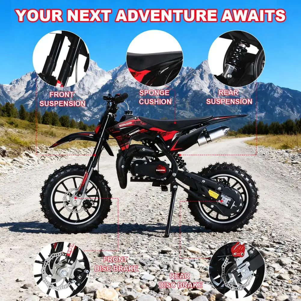 Gas Powered Kids Dirt Bike 49cc TwoStroke 25 MPH Trail
