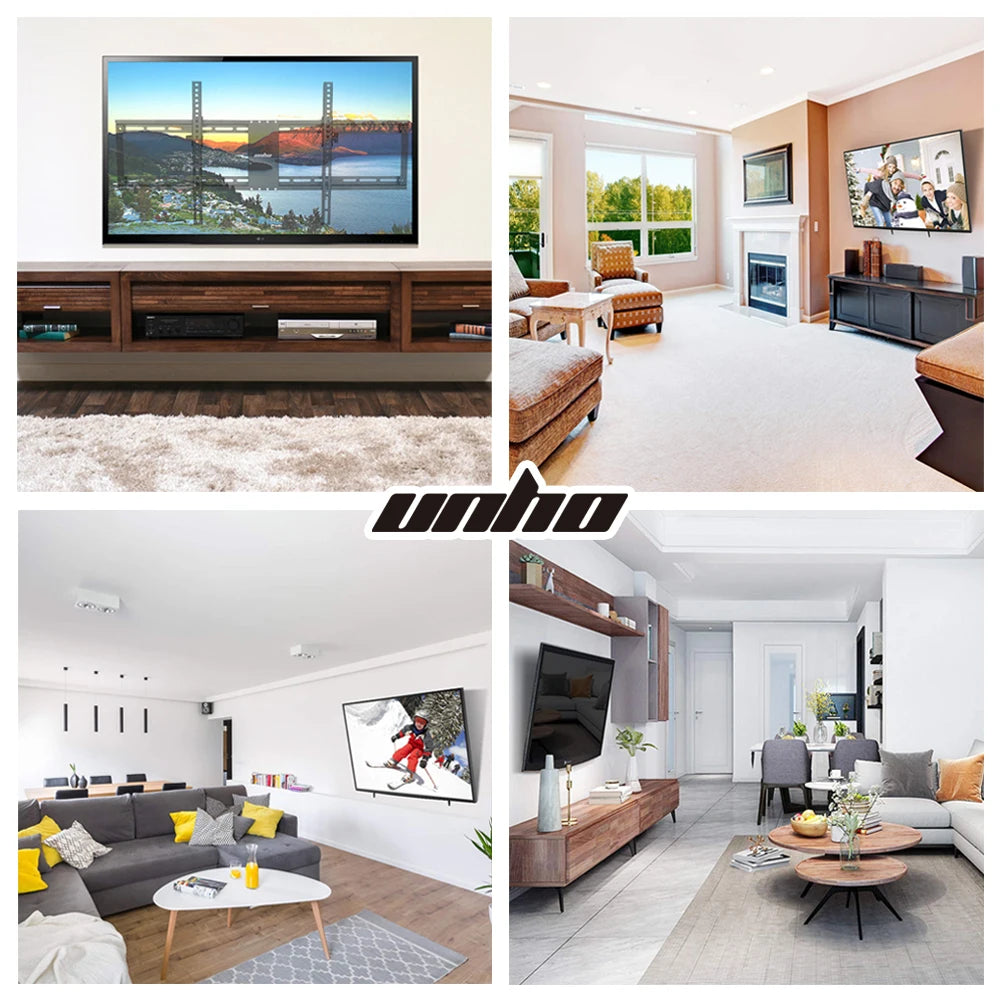 Unho Ultra Slim TV Wall Mount Tilt Bracket 60kg Load