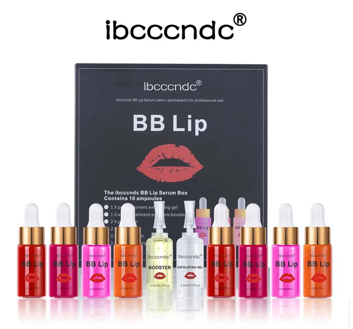 Ibcccndc BB Lip Serum Ampoule Moisturizing Long Lasting Tinted Gloss