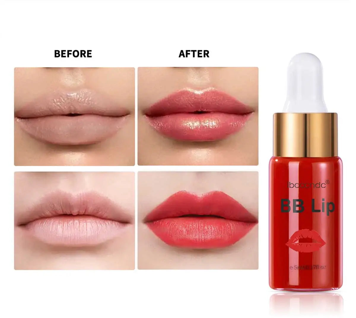 Ibcccndc BB Lip Serum Ampoule Moisturizing Long Lasting Tinted Gloss