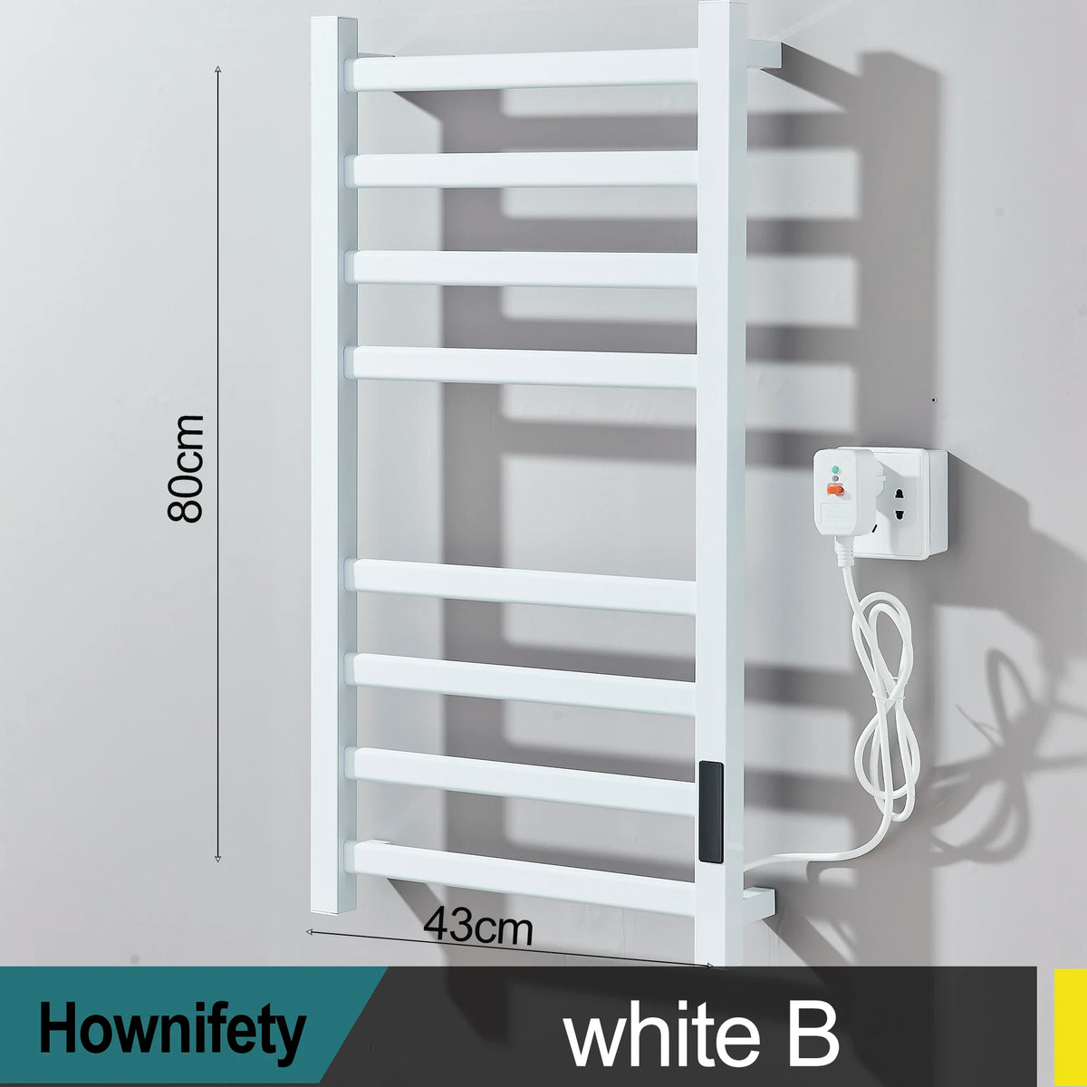 Bathroom Electric Towel Rack Thermostatic Heating With Digital Display Aluminum