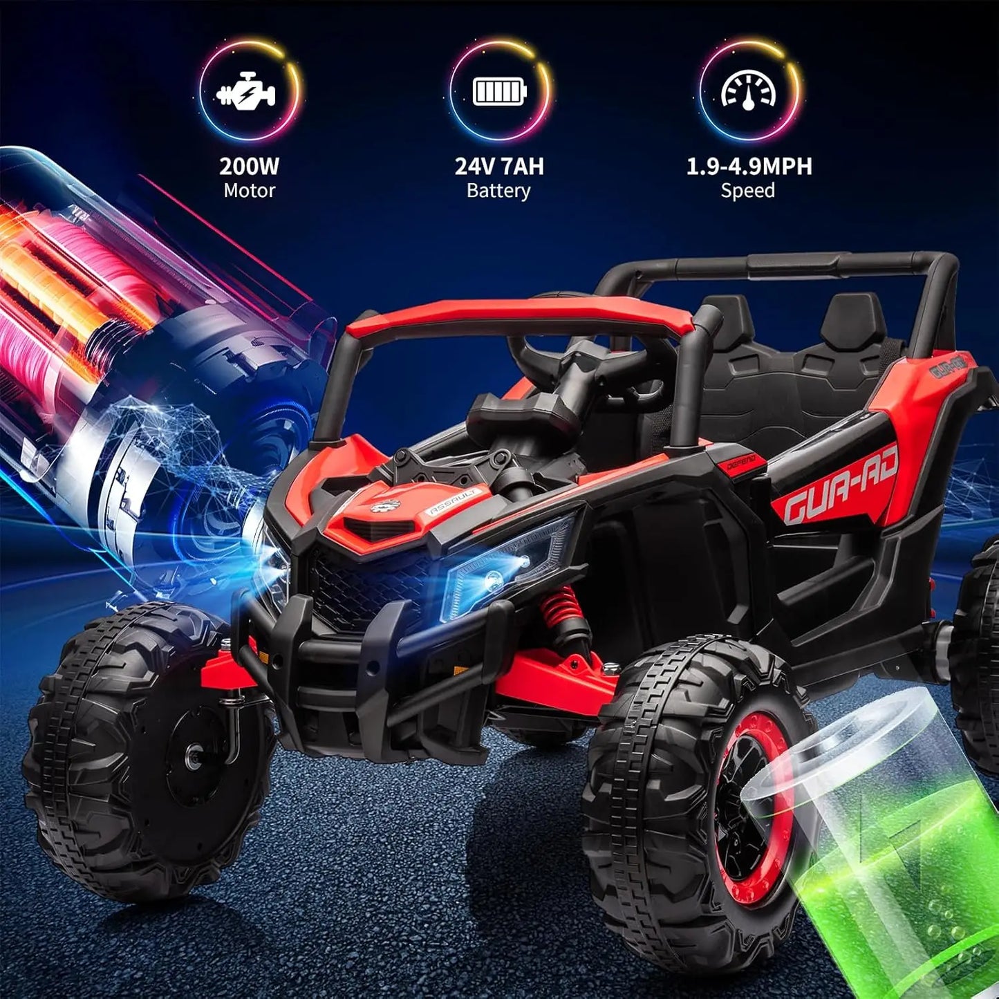 24V Kids Ride On UTV With Remote Control 2x200W Motors