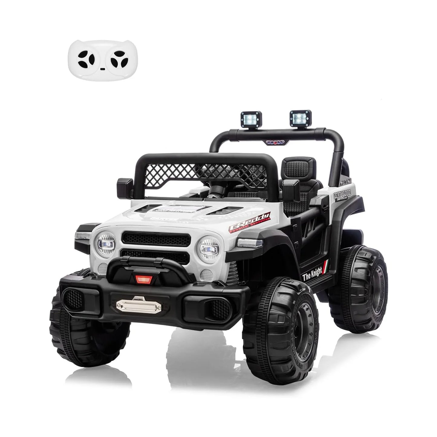 HiMISS 12V Ride On Car With Remote Control And Music LED Lights